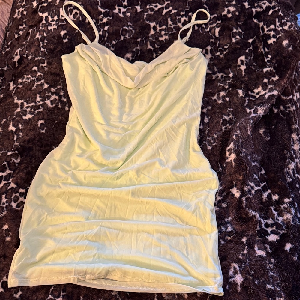 Forever21  🍋‍🟩 lime 🍋‍🟩 mash Spaghetti Strap Dress